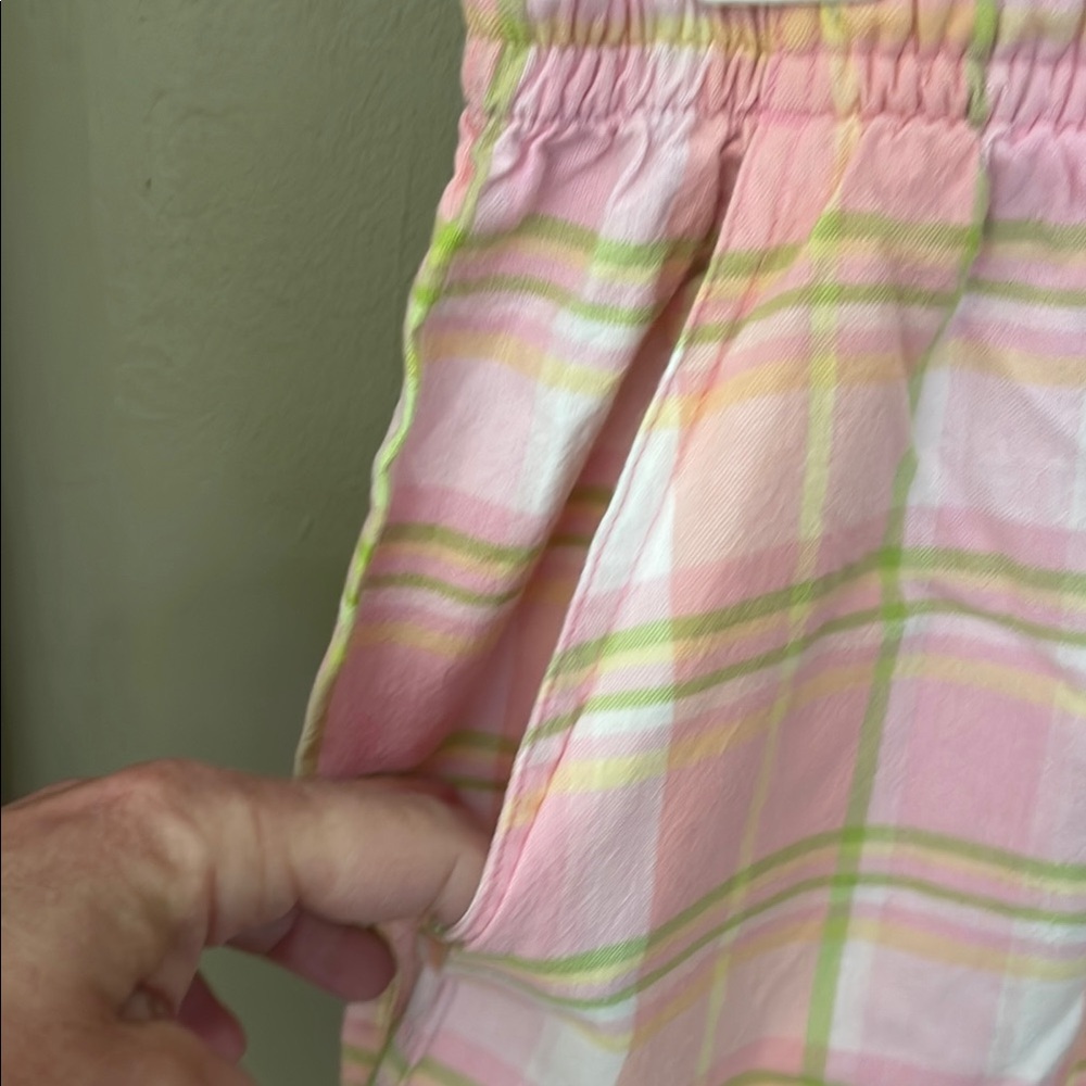 Vintage Pink Plaid Womens Shorts - Picture 3 of 7